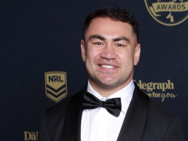 SYDNEY, AUSTRALIA - NewsWire Photos - OCTOBER 02, 2024: Jahrome and Molly Hughesat the 2024 Dally M Awards held at the Royal Randwick Racecourse in Sydney.Picture: NewsWire / Christian Gilles