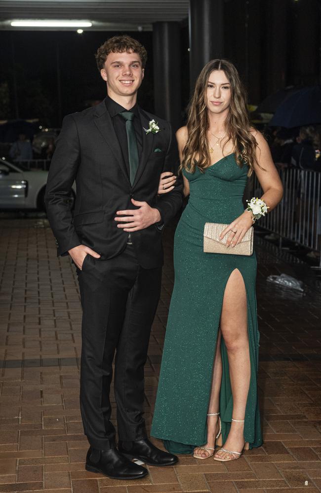 Aidan Walker and partner Adia Rowson-Barr at Toowoomba Grammar School formal at Rumours International, Wednesday, November 13, 2024. Picture: Kevin Farmer