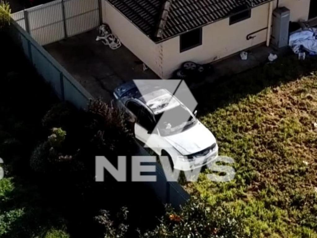 A mother of four who tested positive to Covid-19 had her car set alight in what is believed to be a targeted arson attack. Picture: 7 NEWS