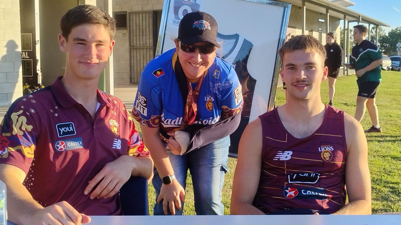 Cristelle Mulvogue with Darcy Wilmott and Luke Lloyd, who attended the club.