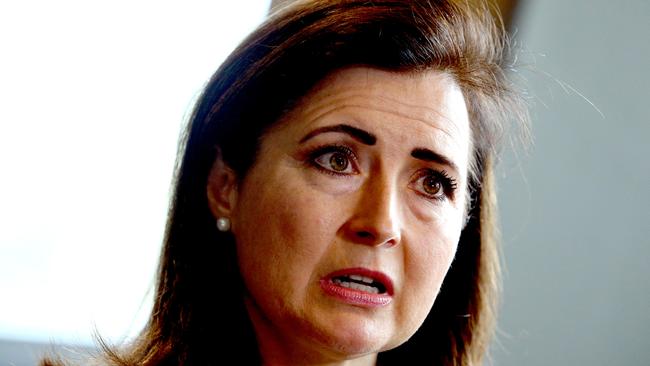 Ten days ago, Ms Sanderson admitted her department hadn’t told her of a case in which a pregnant 13-year-old girl in state care was living with a paedophile. Picture: AAP Image/Kelly Barnes