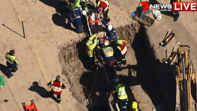 The man was last reported to be concious and breathing. Picture: 7NewsSydney/twitter