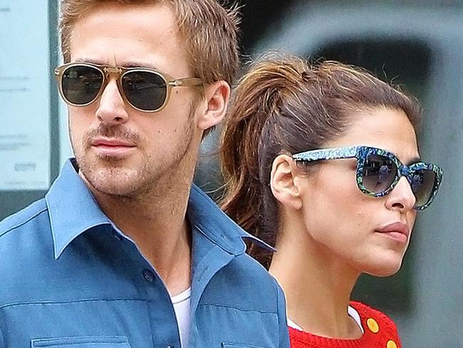 Ryan Gosling and Eva Mendes hold hands on a romantic walk in NYC. Ryan and Eva held hands as they walked around NYC. The super cute couple stopped for coffee and sandwiches as they strolled. Pictured: Ryan Gosling and Eva Mendes Ref: SPL390221 100512 Picture by: Tom Meinelt / Splash News Splash News and Pictures Los Angeles: 310-821-2666 New York: 212-619-2666 London: 870-934-2666 photodesk@splashnews.com