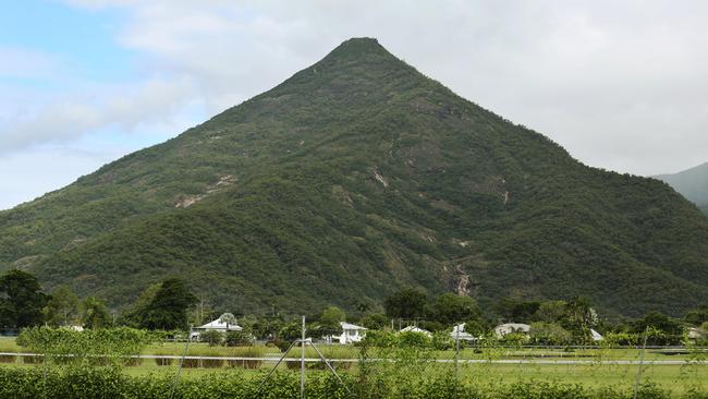 Photo of Walsh's Pyramid at Gordonvale. An illegally lit fire PICTURE: BRENDAN RADKE