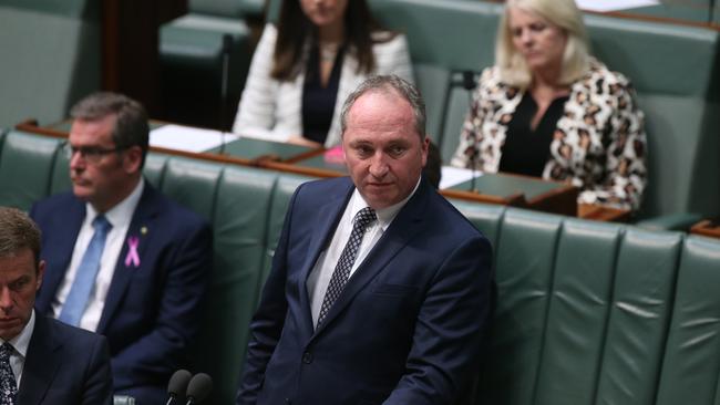 Barnaby Joyce this morning. Picture: Kym Smith