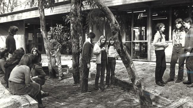 September 1975: The landscaped area built by students at Woodleigh co-educational school.