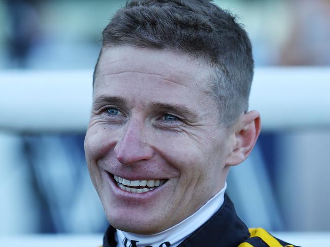 SYDNEY, AUSTRALIA - AUGUST 24: James McDonald riding Joliestar wins Race 7 Hyland Race Colours Show County Quality during Winx Stakes Day - Sydney Racing at Royal Randwick Racecourse on August 24, 2024 in Sydney, Australia. (Photo by Jeremy Ng/Getty Images)