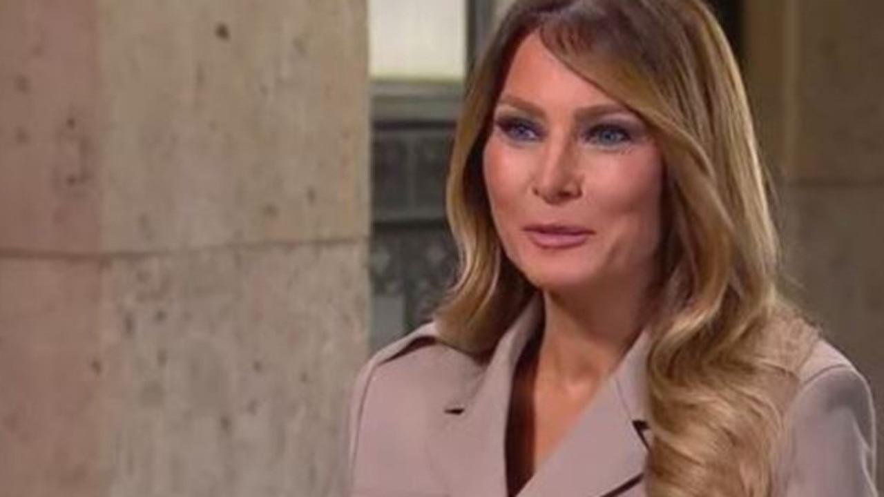 Melania Trump sat down with Fox &amp; Friends Weekend co-host Pete Hegseth. Picture: Fox