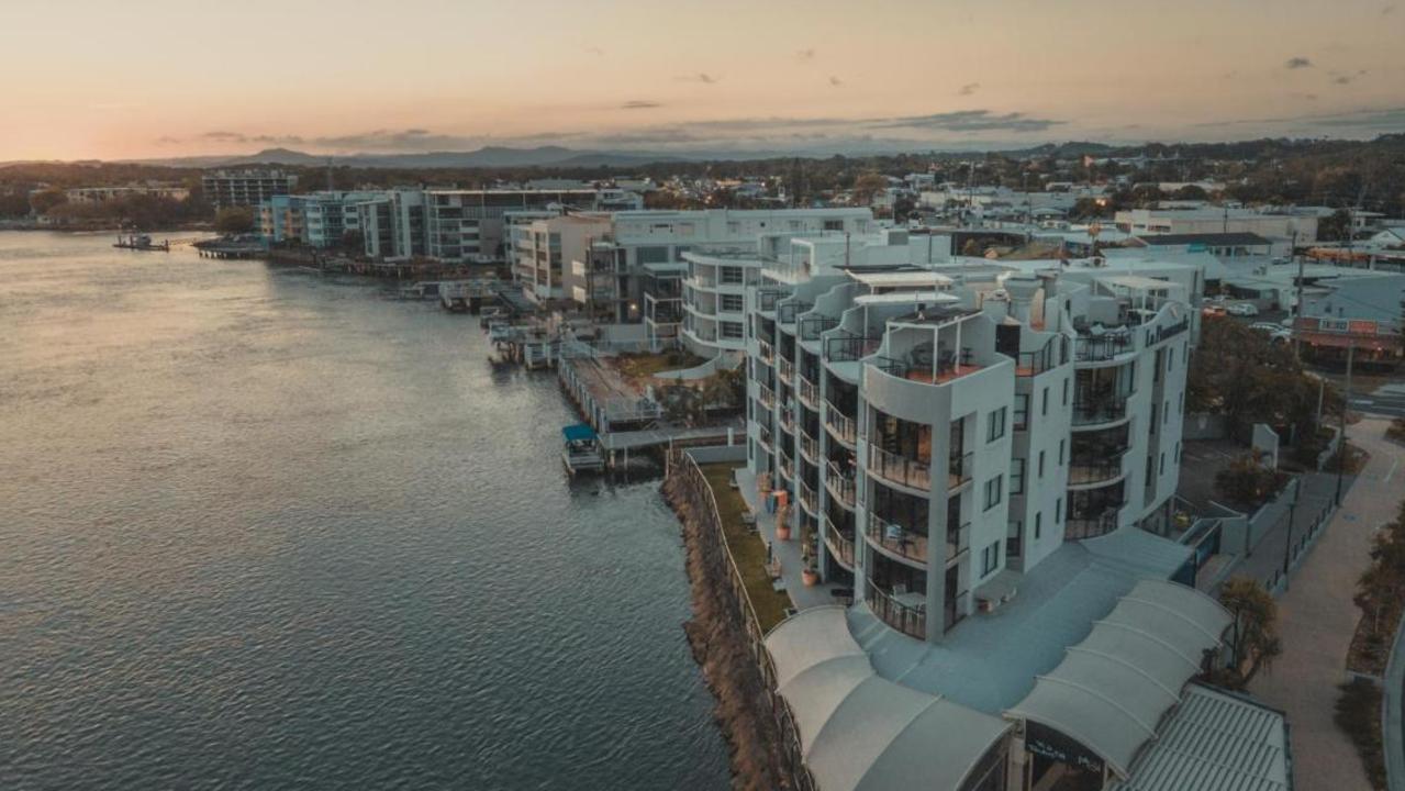 This two-bedroom apartment can’t get any closer to the Pumicestone Passage.