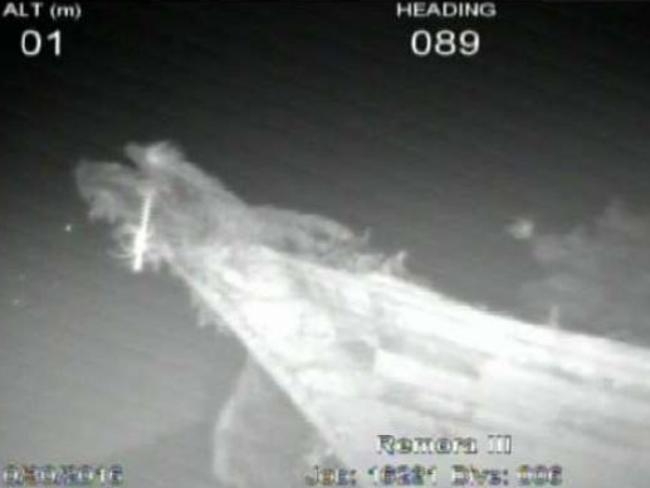 Sonar images of Shipwreck#4, described as a small wooden fishing vessel with damage to the hull. Picture: ATSB