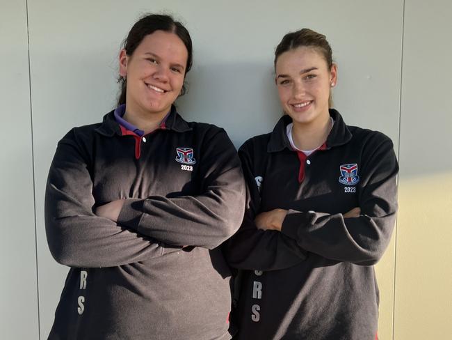 Tia Crombie (L) and Holly Comyns (R) of Canterbury College