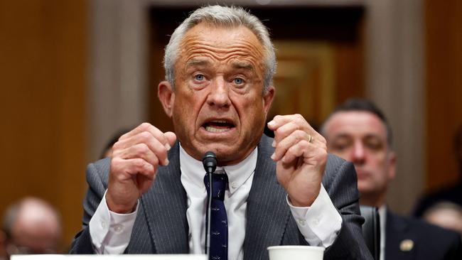 Robert F. Kennedy Jr, President Trump’s nominee for Secretary of Health and Human Services, at his confirmation hearing. Picture: AFP