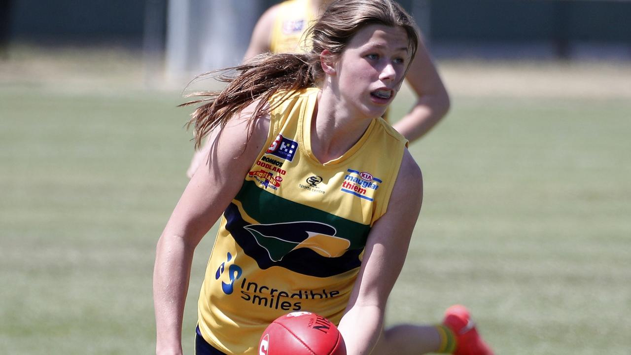 Maia Freemantle in action for Woodville-West Torrens. Picture: SANFL/Peter Argent