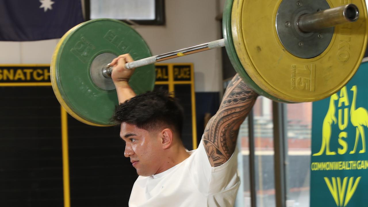 Ridge Barredo is one of numerous NSW athletes in the weightlifting team.