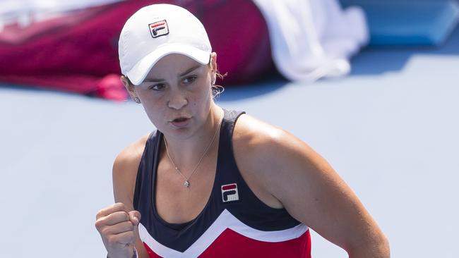 Ash Barty is in to the Sydney International semi-final. Picture: AAP