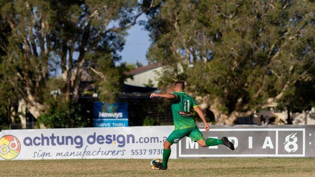 Kingscliff Wolves star Ryan Zietlow in full flight. Pic: Supplied.