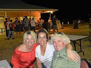 THANK YOU: Jolene McLellan, Jen Wren and Nick Nelson at the Ballandean Football Club fundraiser evening and fireys thank you on Saturday night. Picture: Julie-Ann Spiller