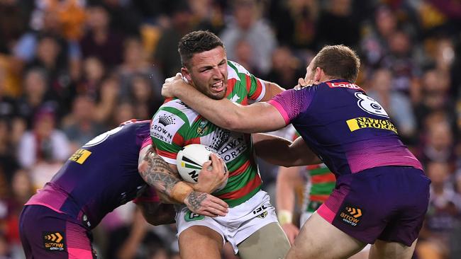 Sam Burgess could be set for a positional switch. (AAP Image/Dave Hunt)