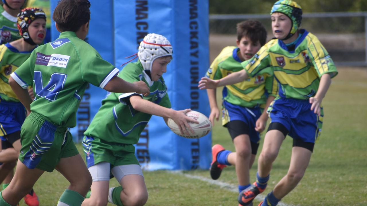 Levi Morris for the Proserpine Green against the Wanderers Gold in the RLMD U12 Mixed division at RLMD Fields, August 7, 2021. Picture: Matthew Forrest