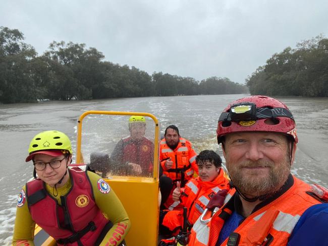 NSW SES teams worked closely with Surf Life Saving crews in Nyngan during the October floods in 2022. , supplied by SES