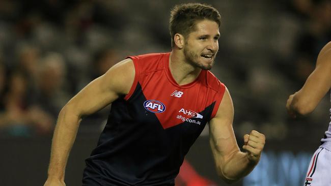 Jesse Hogan’s signature is key for Melbourne. Picture: Wayne Ludbey