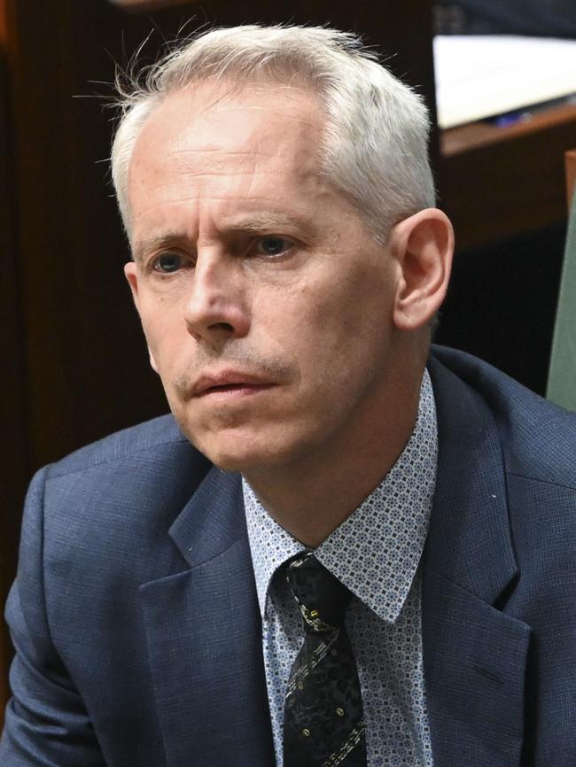 Andrew Giles, Minister for Immigration, Citizenship, Migrant Services and Multicultural Affairs during Question Time at Parliament House in Canberra. Picture: NCA NewsWire / Martin Ollman