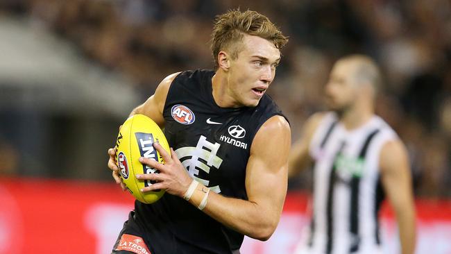 Patrick Cripps is a leader of men, says Dermott Brereton. Picture: Michael Klein