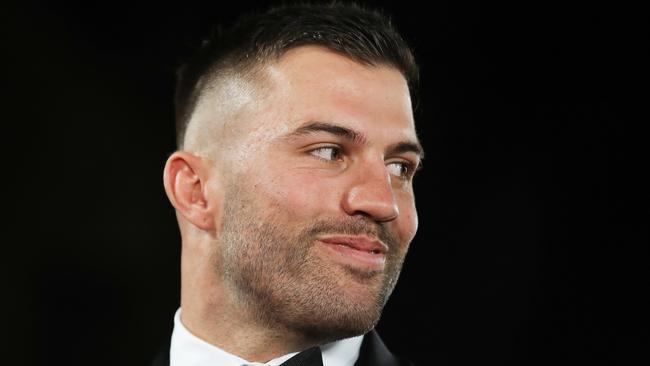 James Tedesco of the Roosters arrives at the 2019 Dally M Awards at the Hordern Pavilion in Sydney, Wednesday, October 2, 2019. (AAP Image/Brendon Thorne) NO ARCHIVING