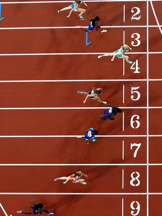 It is an incredible comeback for the Aussie, pictured in lane four. Picture: David Ramos/Getty Images