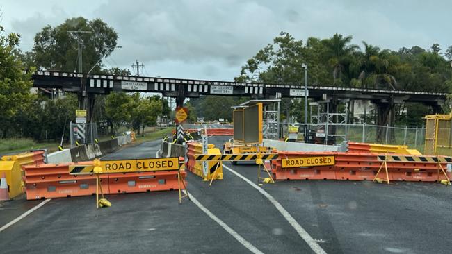 Terania St closed after a truck crash earlier this month. Picture: Lismore City Council