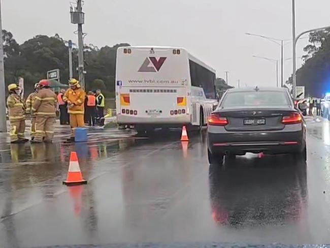 The crash happened in Traralgon on Thursday afternoon.