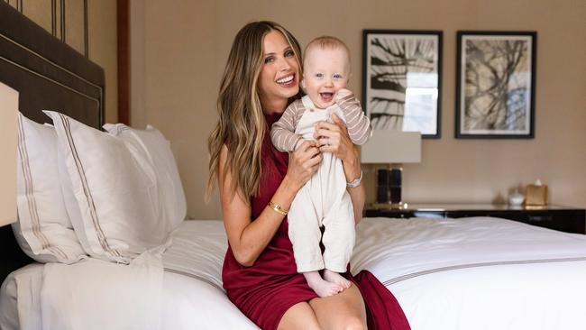 Brit Selwood with baby Alfie. Picture: Jason Edwards