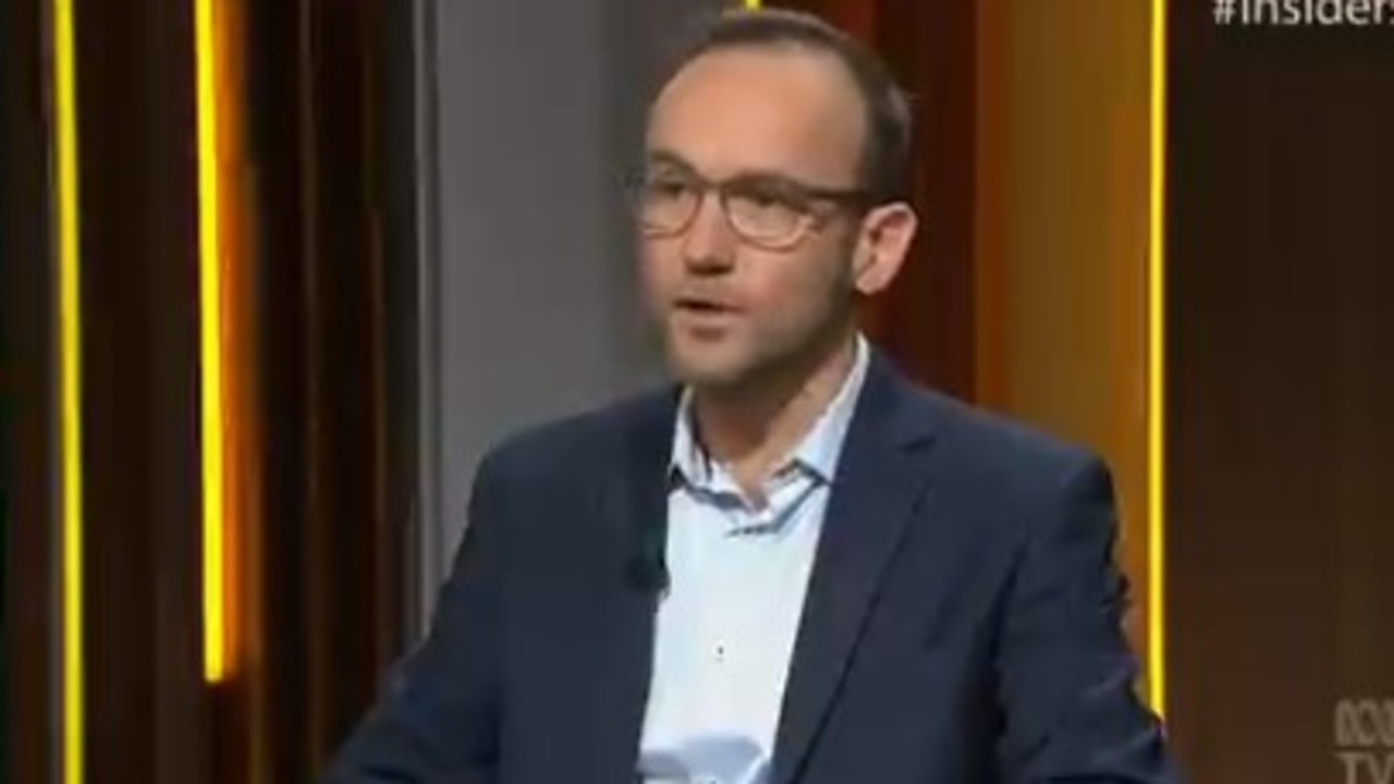 Adam Bandt appeared on ABC Insiders on Sunday. Picture: ABC