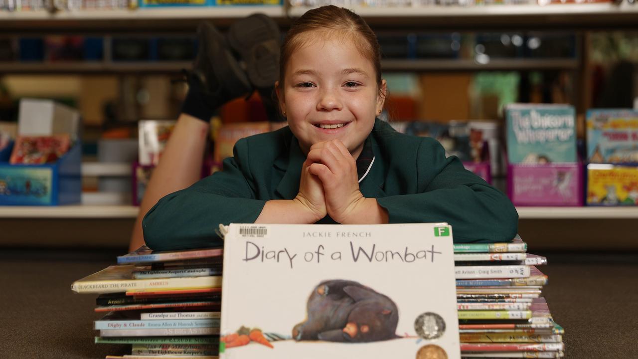 Year 4 student Ava Prettejohn, 10, took out top prize in the Year 3-4 group, chosen by a panel of judges that included her favourite author, Jackie French. Picture: Gary Ramage
