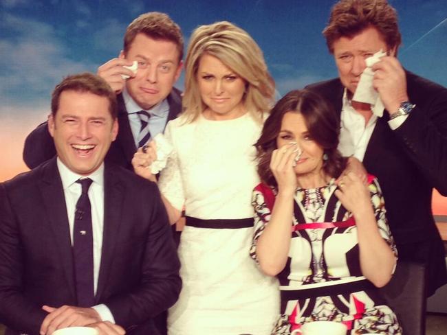 Goodbye: Twitter pic from the Today show of Georgie Gardner leaving the show.