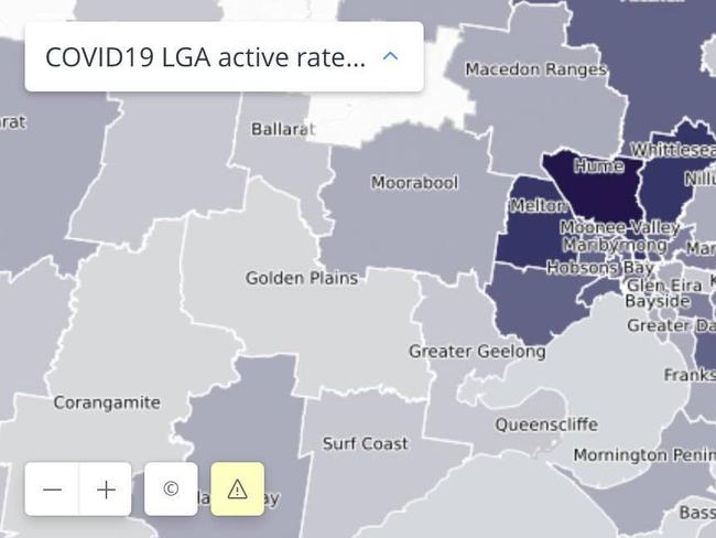 The Victorian Government has released an interactive map showing vaccination rates across the state