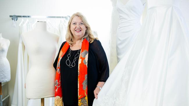 Wendy Makin from Wendy Makin Bridal Designs in Brisbane is retiring after 45 in the bridal industry, Wednesday, June 4, 2025 – Picture: Richard Walker