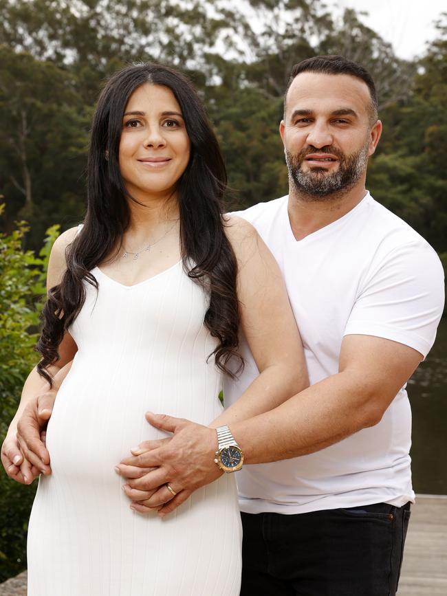 Danny and Leila Abdallah say the pregnancy is a reward for their hard work focusing on helping their surviving children move on with their lives. Picture: Jonathan Ng