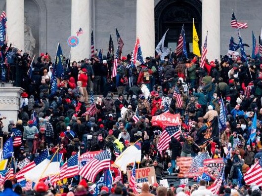 Rioters storm the Capitol on January 6. Picture: CNN.