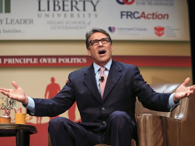 Republican presidential candidate Rick Perry has taken the fight to Trump. Picture: AP