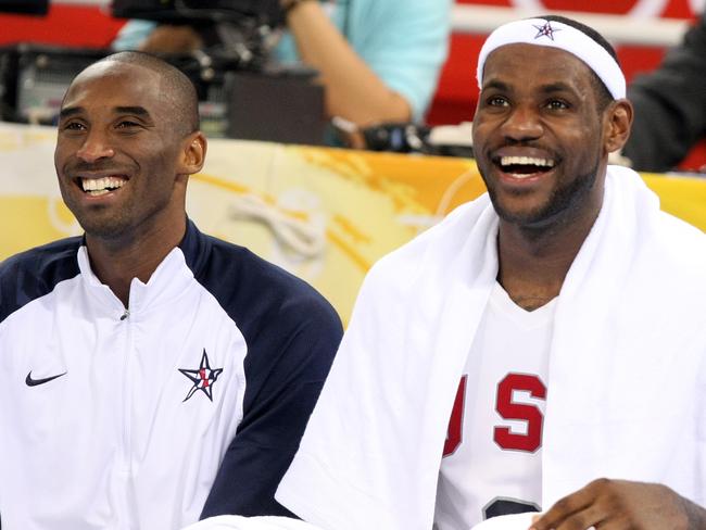 Kobe Bryant and LeBron James from the ‘Redeem Team’ at the 2008 Beijing Olympics.