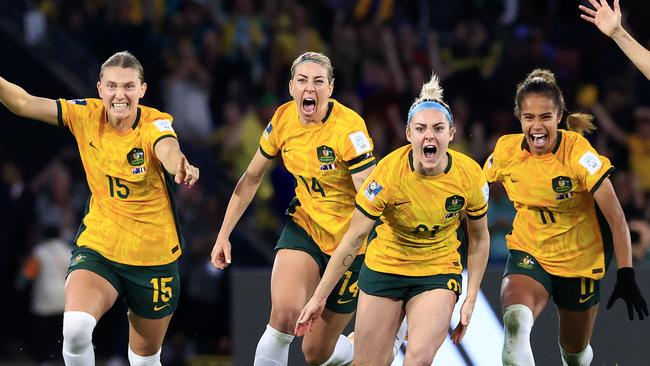 Australia win after a very tense penalty shootout during the FIFA Women’s World Cup quarter final between Australia and France at Suncorp Stadium in Brisbane. Pics Adam Head