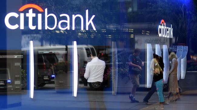 Citigroup’s sale of its Australian retail banking operations is getting interesting, as the field narrows. Picture: AFP