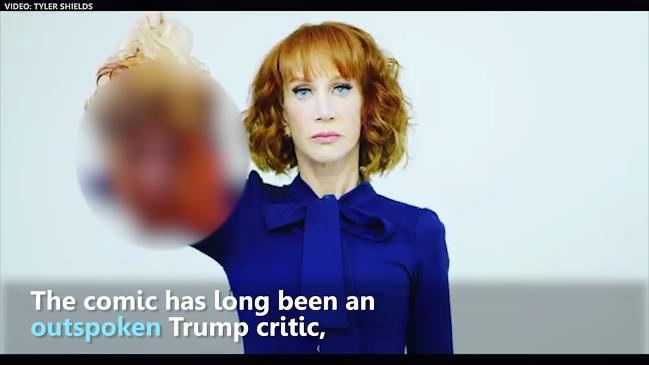 Comedian slammed for gruesome Trump video stunt