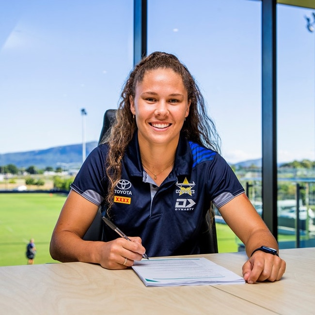 Tahlulah Tillett signed with the North Queensland Cowboys inaugural NRLW side. Picture: Cowboys