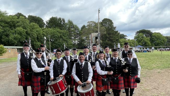 The Geelong RSL pipe band. Picture: Athos Sirianos