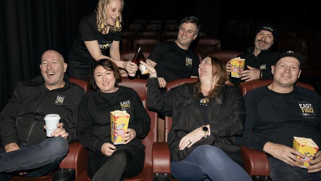 The owners of the new Easy Tiger cinema in St Helens Front L-R, Jason Unwin, Yvette Rance, Raechel Roberts, Morgan Roberts, back L-R Emma Hope, Brad Nowland and Tim Bishop. Picture: File