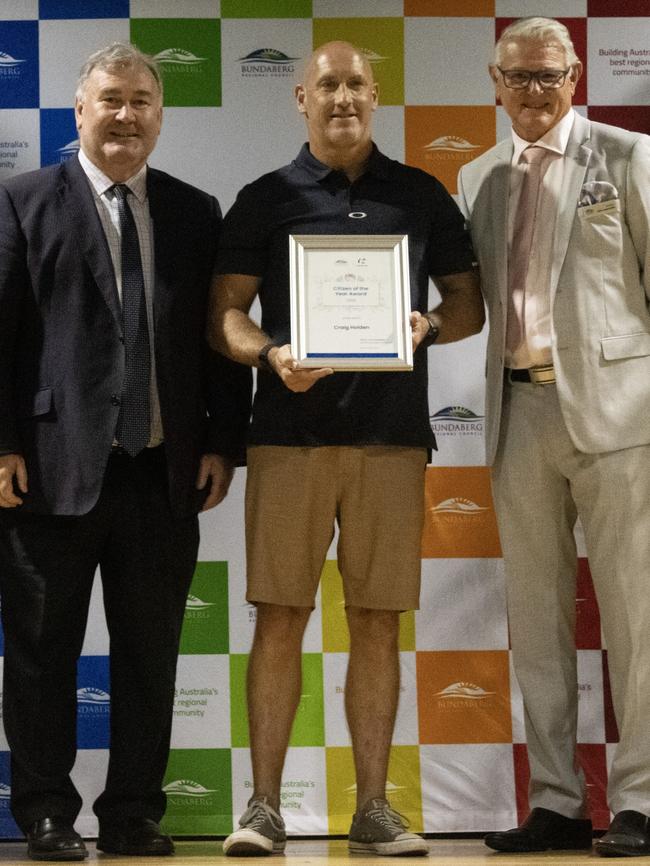 Craig Holden was awarded as the 2024 Bundaberg Citizen of the Year at the 2024 Bundaberg Australia Day Awards.