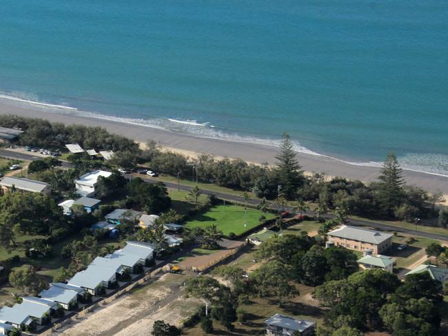 An aerial of the parcel of waterfront properties at Woodgate south of Bundaberg. Picture: Above Photography