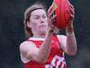 Ocean Grove's Kye Annand (20) marks. BFL: Ocean Grove v Modewarre senior football. Picture: Alan Barber